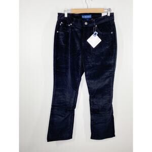 Bandolino Womens Black Velvet Velour Y2K Bootcut Pants Size 12 NWT Grunge Emo